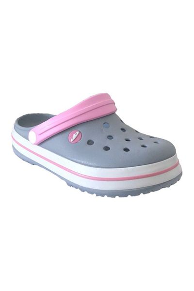 Akınal Bella E195 Gray Powder Women's Hospital Sabo Slippers Sandals