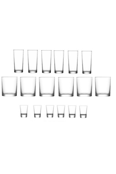 LAV Rakı Viski Shot Bardağı Takımı 18 Parça Bardak Seti