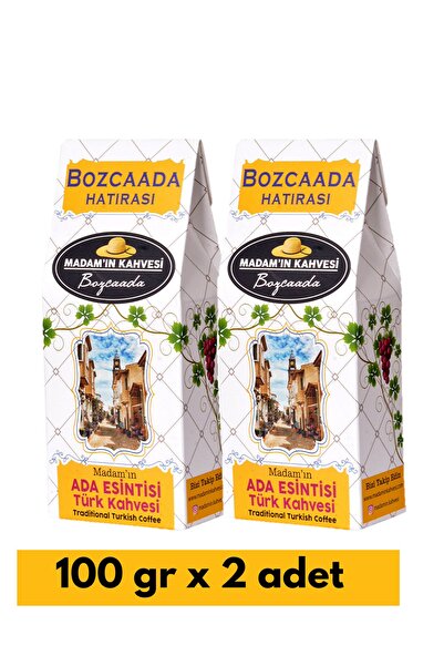 Madamın Kahvesi Ada Esintisi Aromalı Türk Kahvesi 2x100g - Taze Kavrulmuş & A...
