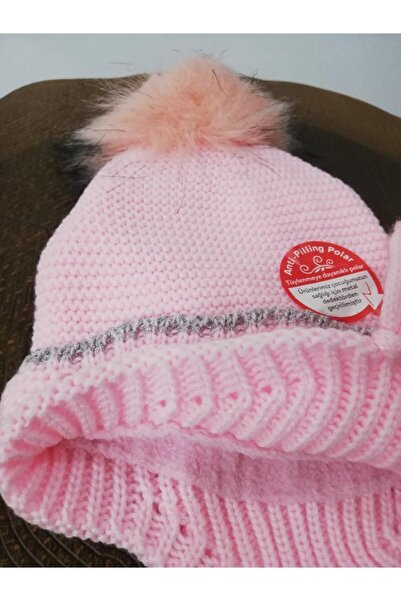 Kitti Baby Girl Fleece Ear Beanie 2110-04-Pink