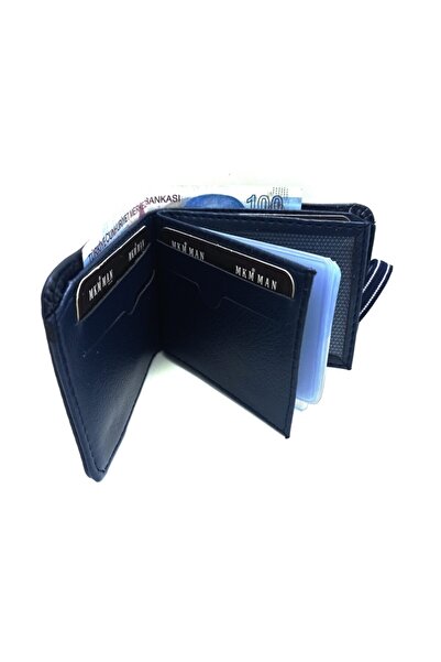MKM MAN Чоловічий темно-синій гаманець і портмоне