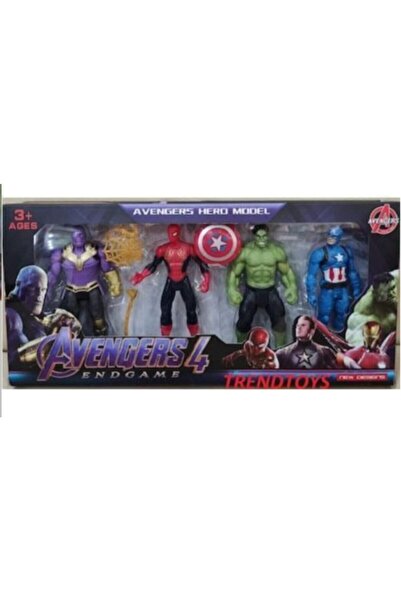 AVENGERS Yenilmezler Thanos Hulk Örümcek Adam 4 Lü Set