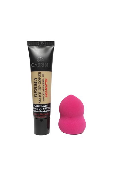 Gabrini Derma Foundation & Foundation Sponge No:102