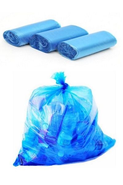 LİXO ÇÖP POŞETLERİ Garbage Bag Medium Size 55x60 Cm 20 Pieces Rolls * 20 Packs = 400 Pieces Blue
