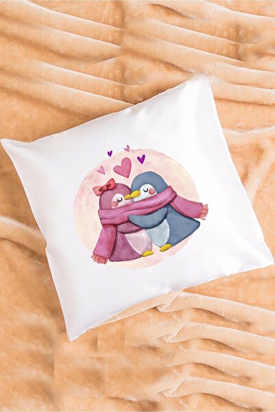 Hedizu Подарунок на День закоханих Подушка з пінгвінами