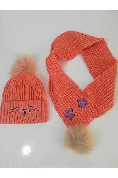 Kitti Girl's Scarf Beanie Double Set K2170-14-182