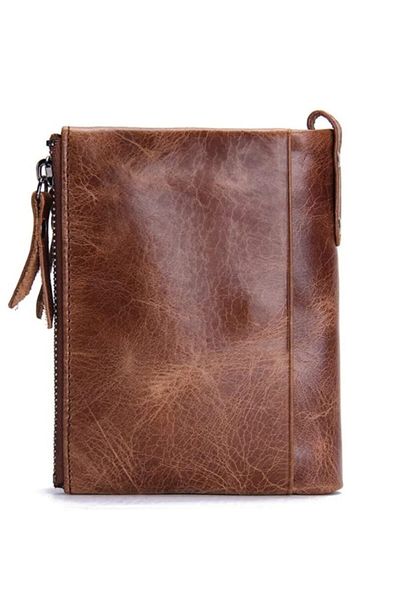 HumerPaul Genuine Leather Wallet Length 9 Cm Width 11 Cm - Light Brown