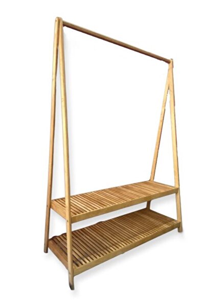 nice isler atölyesi Elbise Askılık Iki Raflı