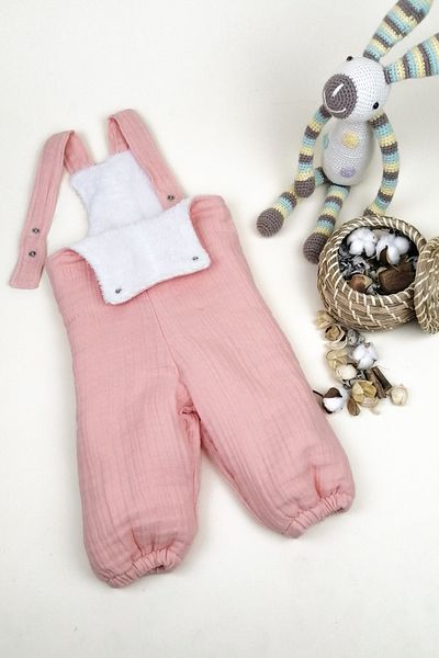 la mure baby Autumn & Winter Muslin Baby Kids Jumpsuit 4 Layers Muslin & Wellsoft