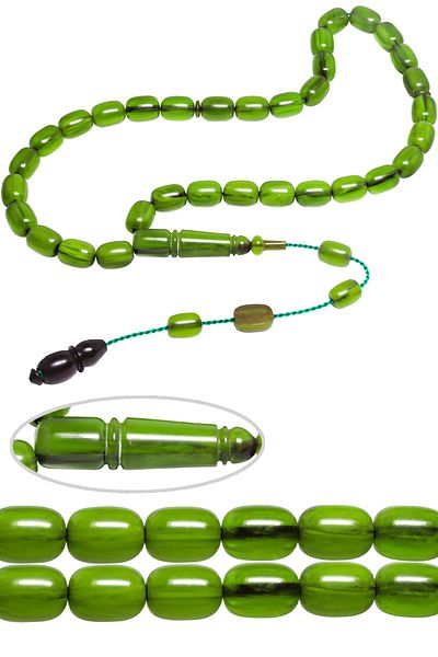 Tesbih Atölyesi Green Ottoman Certified System Similar Stick Rosary