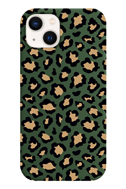 shoptocase Iphone 13 Lansman Leopar Desenli Telefon Kılıfı