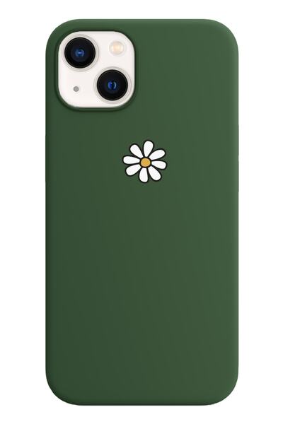 shoptocase Iphone 13 Lansman Tek Papatya Desenli Telefon Kılıfı