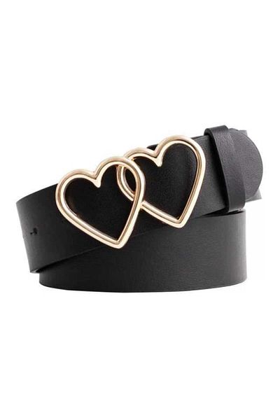 BRAND&BELT Βασική κομψή ζώνη με πόρπη καρδιάς