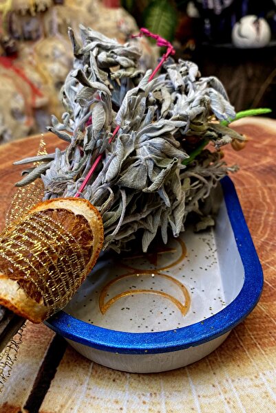 FANTASTİK SANAT ATÖLYESİ Beton Mum Tütsü Tabağı Ve Ada Çayı, Üzerlik, Lavanta...