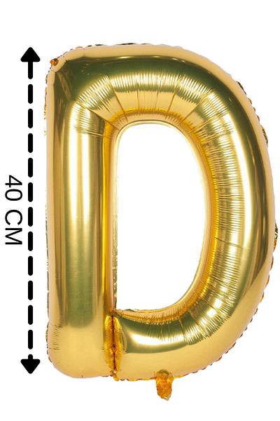 ELGALA 40 Cm Gold Colored Foil Helium Balloon - Letter D