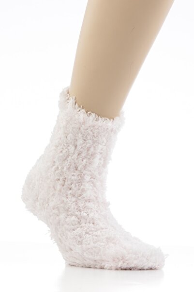 Relaxfit Seamless Yumuşacık Şeker Pembe Peluş Bayan Ev Botu Uyku Çorabı