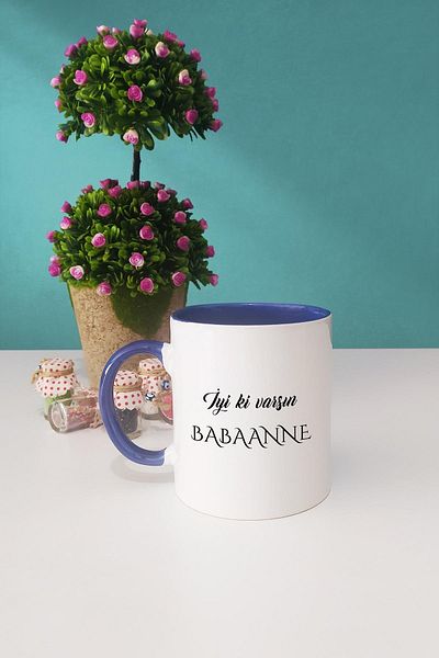 Hedizu Happy Grandmother Gift Mug Cup Navy Blue