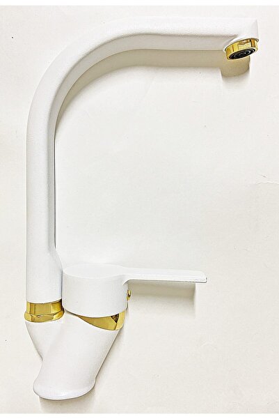 ARMİLLA ARMATÜR Armilla Beyaz Gold Balık Sırtı Borulu Lüx Tasarım Mutfak Eviy...