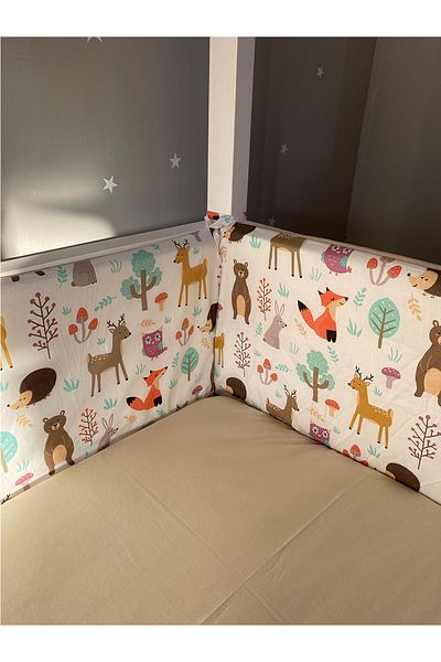Jaju Baby Forest Patterned 60X120 Crib Side Protection Specific Dimensions