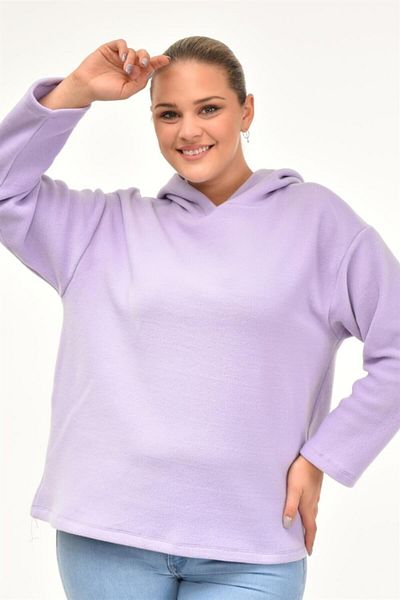 Seamoda Glugă din țesătură polară Sweat-liliac