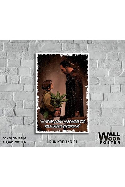 Deryalar Tablo Sevginin Gücü Leon Ve Mathilda Ahşap Retro Poster A + Kalite 2...