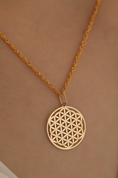 MİLET KUYUMCULUK 14 Ayar Altın Yaşam Ağacı Halat Zincir Kolye