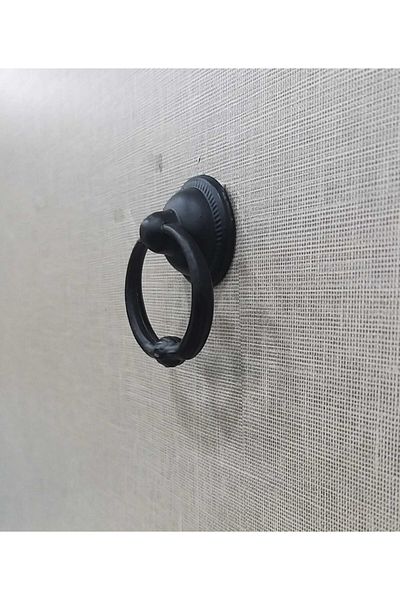ARON (5 Pcs) Small Ring Pendulum Handle Matte Black Furniture Cloakroom Kitchen Cabinet Door Handle