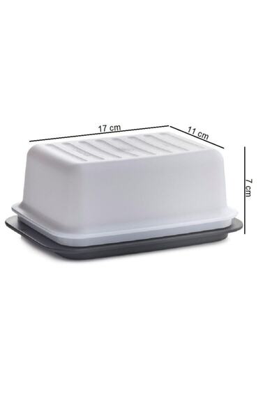 Tupperware Kapaklı Tereyağlık Eko Tereyağ Margarin Saklama Kabı Hsgl Siyah
