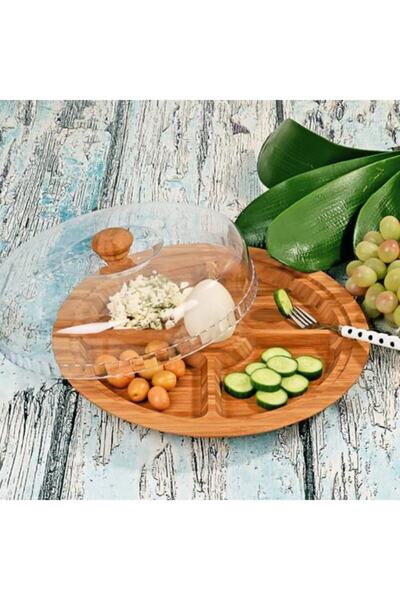 Kosova Ksv Bamboo Presentation Breakfast Plate - Bamboo Breakfast 30 cm