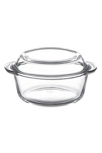 Paşabahçe 59033 Round Pyrex Pot with Lid 1000 cc.