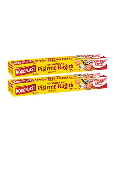 Koroplast Baking Paper Ready Cut 16 Pieces Pack of 2