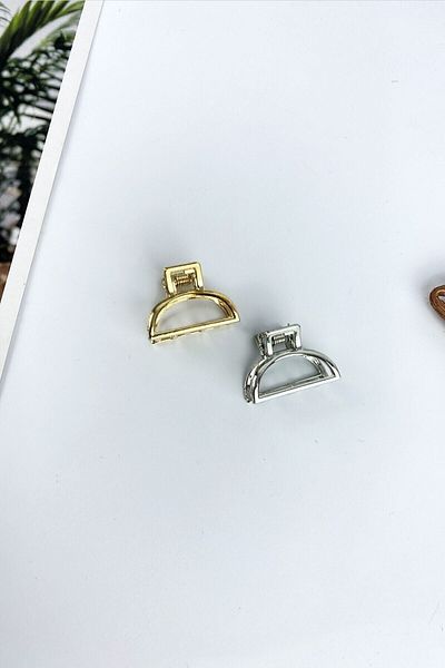 GÜLPEŞE Pachet de 2 catarame metalice geometrice minime T-306