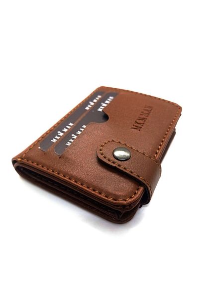 MKM MAN Men's Tan Card Holder and Wallet