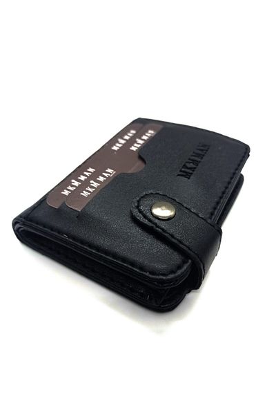 MKM MAN Men's Black Card Holder and Wallet