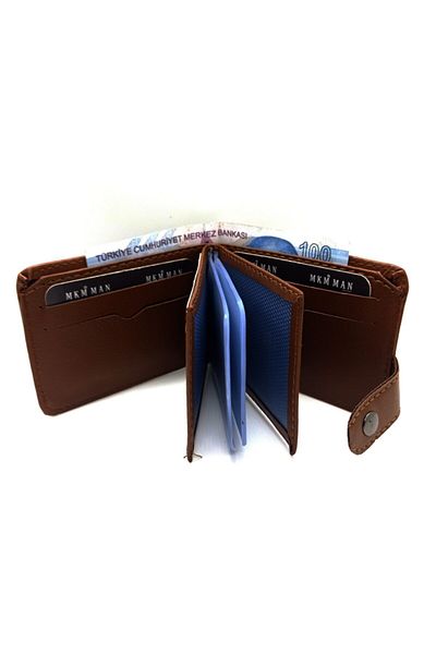 MKM MAN Men's Tan Card Holder and Wallet