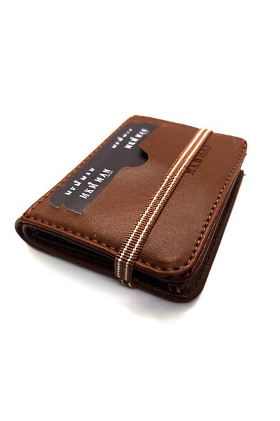 MKM MAN Men's Tan Card Holder and Wallet