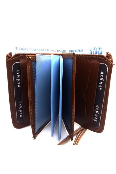 MKM MAN Men's Tan Card Holder and Wallet