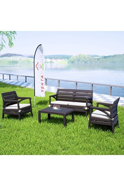 Holiday Hawaii Bahçe Ve Balkon Seti Oturma Grubu Kahverengi