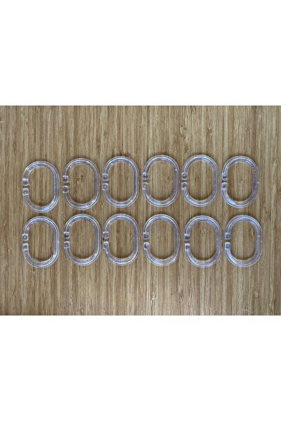 e tuhafiye Inel rustic transparent din plastic (12 bucăți)