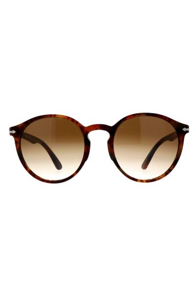 Persol 3171s 108 51 52 Yuvarlak Kahverengi Renkli Unisex Güneş Gözlüğü