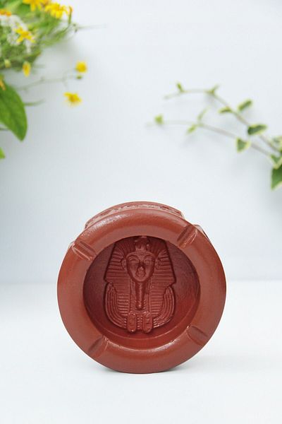 Esafe Home Τρισδιάστατο Vintage Πυραμίδα Οβάλ Τασάκι / Τασάκι (Τερακότα)
