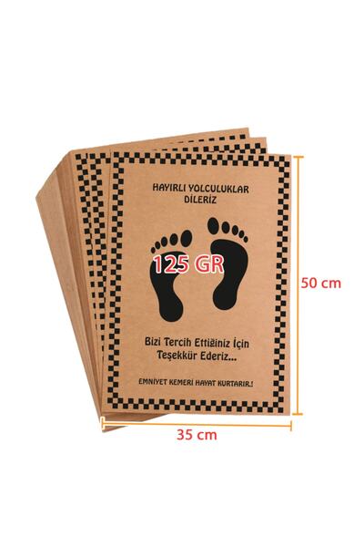 İYİMİ Kraft Araç Araba Oto Paspas Kağıdı Baskılı 1000 Adet 35x50 Cm