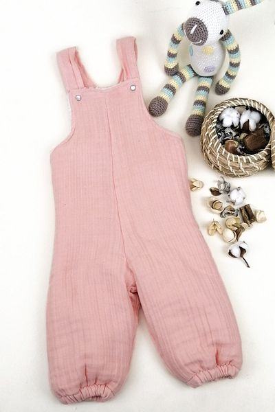 la mure baby Autumn & Winter Muslin Baby Kids Jumpsuit 4 Layers Muslin & Wellsoft