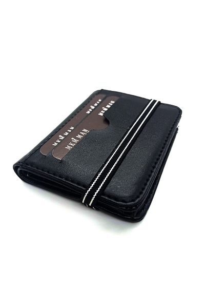 MKM MAN Men's Black Card Holder and Wallet