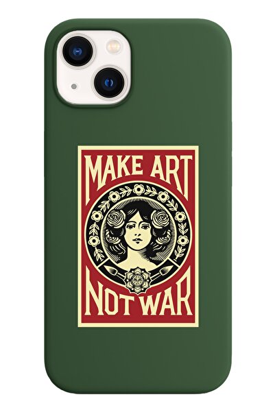 shoptocase Iphone 13 Lansman Make Art Not War Desenli Telefon Kılıfı