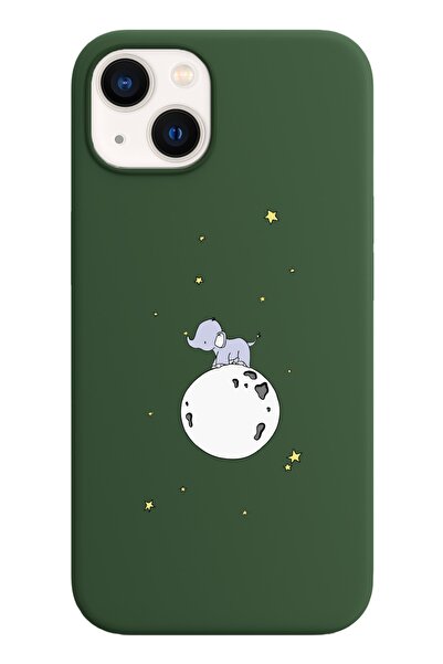 shoptocase Iphone 13 Lansman Dünyalı Fil Desenli Telefon Kılıfı