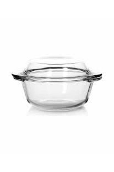 Paşabahçe Round Pyrex Pot with Lid 1000 Cc. 59033-1