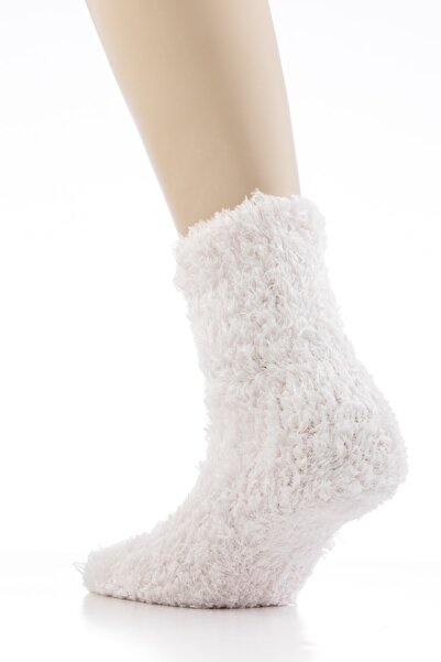 Relaxfit Seamless Yumuşacık Şeker Pembe Peluş Bayan Ev Botu Uyku Çorabı