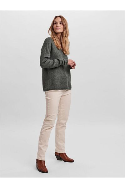 Vero Moda 10233357 Vmcrewlefile - Hemd mit V-Ausschnitt