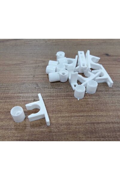 ARON (10 Adet) Beyaz Plastik Çıt Çıt Pvc Sineklik Mobilya Kapak Tutucu